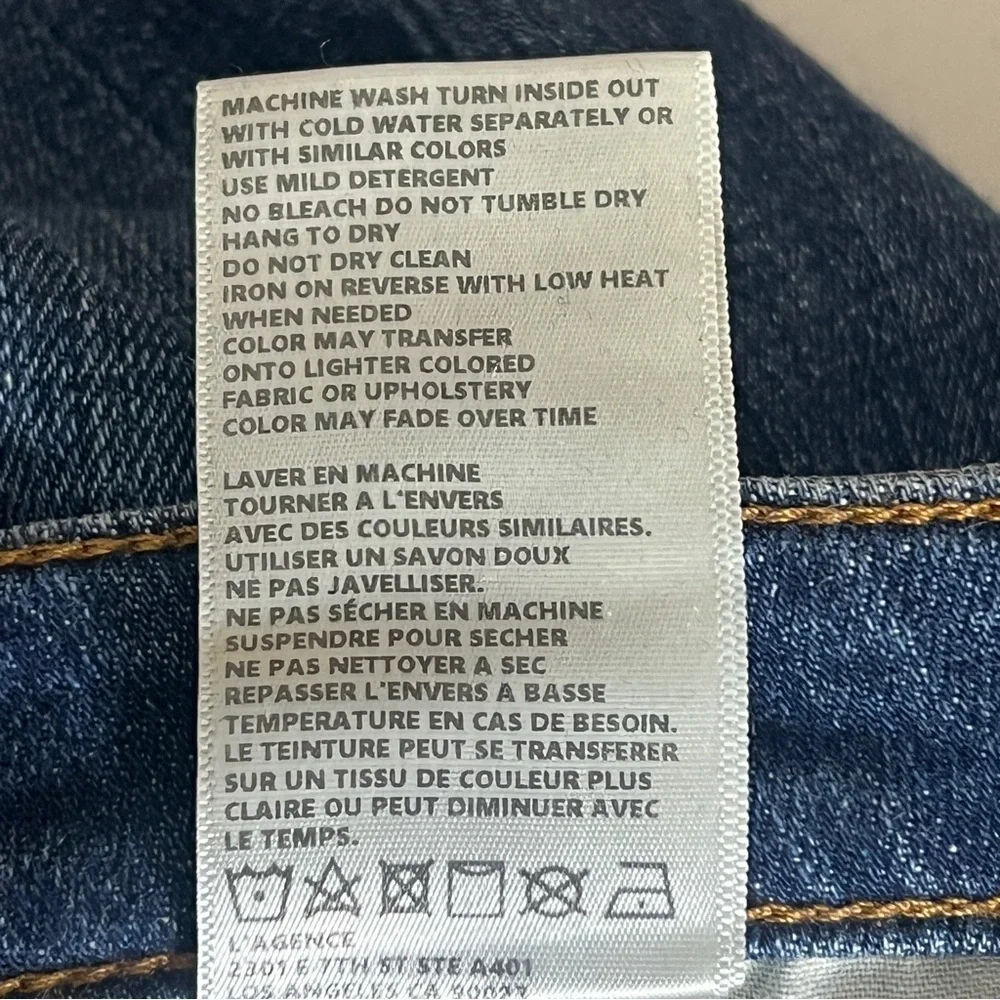 L'Agence Lorelei High Rise Straight Classic Vintage Jeans Size 27